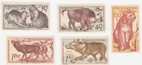 Чехословаччина Чехословакия ^/--/^ Чехословакия 1959 г №  1150‑1154 ** серия ^_^^^ Чехословаччина 1959 р. No 1150-1154 ** серія - фото фото фото