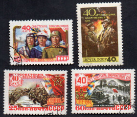 СРСР - СССР - ^/--/^ СРСР 1958 - 40 років Радянським Збройним силам  (Г) ^_^^^ СССР 1960 — Рисунки советских детей (Г) - фото фото фото