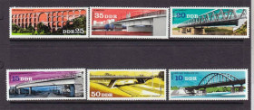 Транспорт Транспорт ^/--/^ Техника и транспорт .  ГДР 1976 г  MNH - мосты ^_^^^ Техніка і транспорт . НДР 1976 MNH - мости - фото фото фото