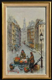 Інше Другое ^/--/^ Картина маслом, Франция 1963-й год ^_^^^ Картина маслом, Франція 1963 - фото фото фото