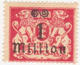 Веймарська республіка Веймарская республика ^/--/^ Германия      (Данциг) 1923 г. № 156 * ^_^^^ Німеччина (Данциг) 1923 р. No 156* - фото фото фото