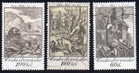 Чехословаччина Чехословакия ^/--/^ Чехословаччина 1975 - Гравюри з Королівського полювання  (Г) ^_^^^ Чехословакия 1975 — Гравюры по Королевской охоте (Г) - фото фото фото