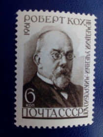 СРСР - СССР - ^/--/^ Марки CCCР, 1961 К 50-летию со дня смерти Роберта Коха  (1843-1910), серия, негаш ^_^^^ Марки CCCР, 1961 До 50-річчя з дня смерті Роберта Коха (1843-1910), серія, негаш - фото фото фото