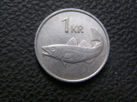Ісландія Исландия ^/--/^ 1 крона Исландия 1987 г ^_^^^ 1 крона Ісландії 1987 - фото фото фото