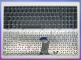 Клавіатури Клавиатуры ^/--/^ Клавиатура для LENOVO IdeaPad Y /--/ 570, Y /--/ 770 (RU Black, серая рамка) ^_^^^ Клавіатура для LENOVO IdeaPad Y /--/ 570, Y /--/ 770 (RU Black, сіра рамка) - фото фото фото