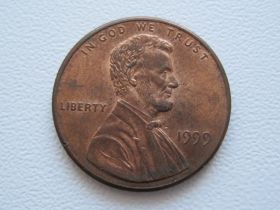 Обігові Обиходные ^/--/^ США 1 цент 1999 года 21575 ^_^^^ США 1 цент 1999 року 21575 - фото фото фото