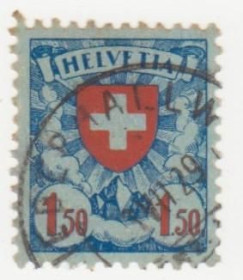 Швейцарія Швейцария ^/--/^ Швейцария 1924  г. № 193 гашеная ^_^^^ Швейцарія 1924 р. No 193 гашена - фото фото фото