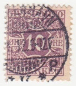 Скандинавія Скандинавия ^/--/^ Дания 1907  г..№ 4 гашеная(газетная) ^_^^^ Данія 1907 р. No 4 гашена (газетна) - фото фото фото