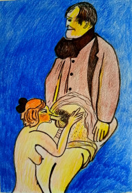 Картини, Гравюри, Живопис та Графіка Картины, Гравюры, Живопись и Графика ^/--/^ Копия рисунка П.Пикассо. бумага цвет карандаши 20*15 см. ^_^^^ Копія малюнка П.Пікассо. папір колір олівці 20*15 см. - фото фото фото