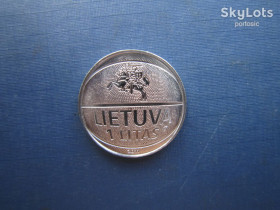 Литва Литва ^/--/^ Монета 1 лит Литва 2011 спорт баскетбол Чемпионат Европы ^_^^^ Монета 1 літ Литва 2011 спорт баскетбол Чемпіонат Європи - фото фото фото