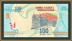 Мадагаскар Мадагаскар ^/--/^ Мадагаскар 100 ариари 2017 P-97  (97 /--/ a) UNC ^_^^^ Мадагаскар 100 аріарі 2017 P-97 (97 /--/ a) UNC - фото фото фото