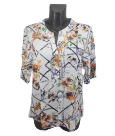 Кофти Кофты ^/--/^ Женская блуза штапель JJF 208-2 XL белая ^_^^^ Жіноча блуза штапель JJF 208-2 XL біла - фото фото фото