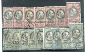 Австрія Австрия ^/--/^ Комплект телеграфні марки, Австрія 1875, 1877. ^_^^^ Комплект телеграфные марки, Австрия 1875, 1877. - фото фото фото