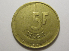 Бельгія Бельгия ^/--/^ Бельгия 5 франков 1987 года BELGI 3 /--/ П /--/ 726 ^_^^^ Бельгія 5 франків 1987 року BELGI 3 /--/ П /--/ 726 - фото фото фото