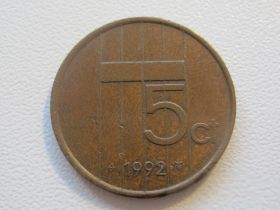 Нідерланди Нидерланды ^/--/^ Нидерланды 5 центов 1992 года 32336 ^_^^^ Нідерланди 5 центів 1992 року 32336 - фото фото фото