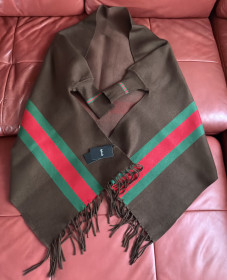 Пончо Пончо ^/--/^ Пончо шарф з рукавами, Gucci стиль, бахрома, р.S/М ^_^^^ Пончо шарф с рукавами, Gucci стиль, бахрома, р.S/М - фото фото фото