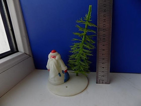 Інше Другое ^/--/^ Сувенир настольный Дед Мороз под елкой СССР пластмасса ^_^^^ Сувенір настільний Дід Мороз під ялинкою СРСР пластмаса - фото фото фото
