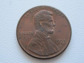 Обігові Обиходные ^/--/^ США 1 цент 1993 года D 21519 ^_^^^ США 1 цент 1993 року D 21519 - фото фото фото