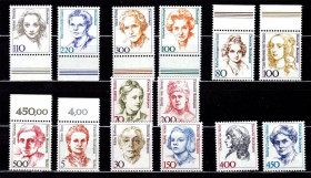 Історія та особистості История и личности ^/--/^ ZM Германия 1986 - 1991 г  MNH - подборка ^_^^^ ZM Німеччина 1986 - 1991 р MNH - добірка - фото фото фото