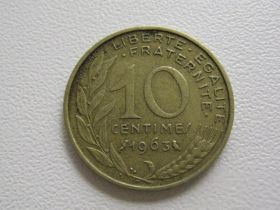 Франція Франция ^/--/^ Франция 10 сантимов 1963 года 15873 ^_^^^ Франція 10 сантимів 1963 15873 - фото фото фото