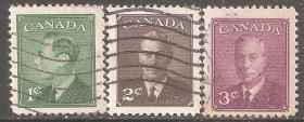 Північна Америка Северная Америка ^/--/^ Канада 1950 Sc.289-291 used - фото фото фото