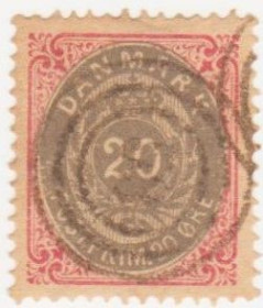 Скандинавія Скандинавия ^/--/^ Дания 1875 г. №  28 гашеная ^_^^^ Данія 1875 р. No 28 гашена - фото фото фото