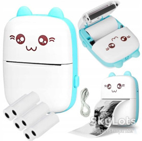 Принтери Принтеры ^/--/^ Портативный детский мини принтер Синий  (Mini Printer), термопринтер , карманный детский принтер ^_^^^ Портативний дитячий міні принтер Синій (Mini Printer), термопринтер, кишеньковий дитячий принтер - фото фото фото