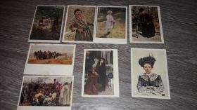СРСР СССР ^/--/^ Открытка ссср Илья Репин 8 /--/ шт ^_^^^ Листівка ссср Ілля Рєпін 8 /--/ шт - фото фото фото