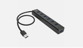 USB адаптери USB адаптеры ^/--/^ USB хаб 7 USB портів із блоком живлення 12 /--/ V /--/ 3 /--/ A      (36 /--/ W), корпус з алюмінію із США ^_^^^ USB хаб 7 USB портов с блоком питания 12 /--/ V /--/ 3 /--/ A (36 /--/ W), корпус по алюминию из США - фото фото фото