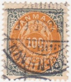 Скандинавія Скандинавия ^/--/^ Дания 1895 г..№ 31 А гашеная ^_^^^ Данія 1895 р. No 31 А гашена - фото фото фото