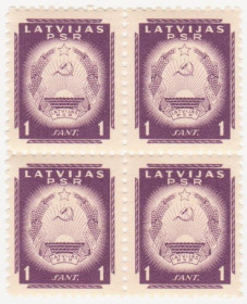 Балтійські країни Балтийские страны ^/--/^ Латвия 1940 г № 244 ** кварт блок ^_^^^ Латвія 1940 р. No 244 ** кварт блок - фото фото фото