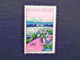 Франція Франция ^/--/^ Поштова марка Франція &amp;quot; Туризм &amp;quot; 1972 рік ** ^_^^^ Почтовая марка Франция &amp;quot; Туризм &amp;quot; 1972 год ** - фото фото фото