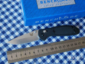 Ножі, мультітули Ножи, мультитулы ^/--/^ Bench MINI GRIPTILIAN 556, Replica, 440 /--/ С Stonewash, нейлон Black, EDC, outdoor, Axis Lock - фото фото фото