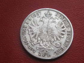 Австро-Угорщина Австро-Венгрия ^/--/^ Австрия 1 флорин   (florin) 1887 г. Серебро .Оригинал .Состояние ! ^_^^^ Австрія 1 флорин (1887) Срібло .Оригінал . Стан ! - фото фото фото