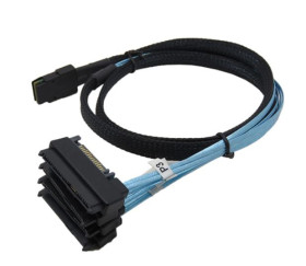 Шлейфи, перехідники Шлейфы, переходники ^/--/^ Mini SAS 36-Pin SFF-8087 на 4 SAS 29-Pin SFF-8482 с 15-контактным разъемом питания SATA ^_^^^ Mini SAS 36-Pin SFF-8087 на 4 SAS 29-Pin SFF-8482 з 15-контактним роз'ємом живлення SATA - фото фото фото