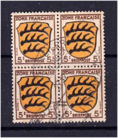 НДР, ФРН ГДР, ФРГ ^/--/^ ZM Германия - Фр. зона  1945 - гаш. ^_^^^ ZM Німеччина - Фр. зона 1945 - гаш. - фото фото фото