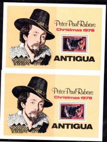 Мистецтво Искусство ^/--/^ NM Искусство .   Антигуа  1978 г MNH  - 2 /--/ а блока - с надп.Барбуда - Рубенс ^_^^^ Антигуа 1978 р MNH - 2 /--/ а блоку - з надп.Барбуда - Рубенс - фото фото фото