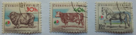 Чехословаччина Чехословакия ^/--/^ Чехословакия 1976 Сельскохозяйственные животные, гашеные ^_^^^ Чехословаччина 1976 Сільськогосподарські тварини, гашені - фото фото фото