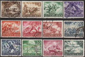 Третій Рейх (-) Третий Рейх (-) ^/--/^ 1943 - Рейх - День Вермахту Mi.831-42 _гаш ^_^^^ 1943 - Рейх - День Вермахта Mi.831-42 _гаш - фото фото фото