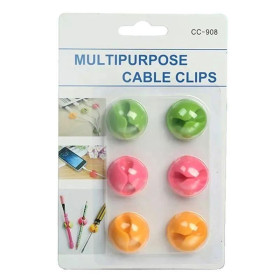 Інше Другое ^/--/^ Кліпси тримачі Cable clips MULTI-PURPOSE CC-908, 6 шт на ліпучці ^_^^^ Клипсы держатели Cable clips MULTI-PURPOSE CC-908, 6 шт на липучке - фото фото фото