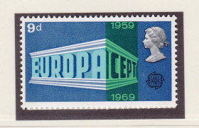 Великобританія Великобритания ^/--/^ Великобритания  1969 г . MNH - EUROPA  CEPT - ^_^^^ 1969 — Велика Британія — EUROPA CEPT - фото фото фото