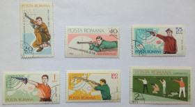 Румунія Румыния ^/--/^ Румыния 1965 Чемпионат Европы по стрельбе, гашеные  (КЦ=2 евро) ^_^^^ Румунія 1965 Чемпіонат Європи зі стрільби, гашені (КЦ=2 євро) - фото фото фото