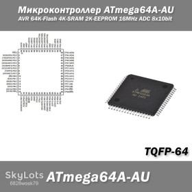 Інші радіокомпоненти Другие радиокомпоненты ^/--/^ Микроконтроллер ATmega /--/ 64 /--/ A-AU микропроцессор AVR 64 /--/ K-Flash 4 /--/ K-SRAM 2 /--/ K-EEPROM 16 /--/ MHz ADC 8 /--/ x /--/ 10 /--/ bit  ^_^^^ Мікроконтролер ATmega /--/ 64 /--/ A-AU мікропроцесор AVR 64 /--/ K-Flash 4 /--/ K-SRAM 2 /--/ K-EEPROM 16 /--/ MHz ADC 8 /--/ x /--/ 10 /--/ bit - фото фото фото