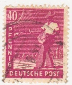 Інше Другое ^/--/^ Германия       ( Союзническая оккупационная зона) 1947 г. №  39 гашеная ^_^^^ Німеччина (Союзницька окупаційна зона) 1947 р. No 39 гашена - фото фото фото