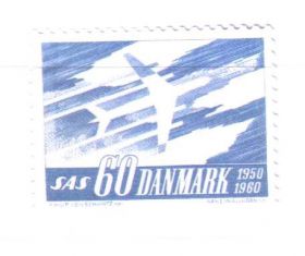 Транспорт Транспорт ^/--/^ Авиация . Дания 1960 г  MNH - SAS ^_^^^ Данія 1960 MNH - фото фото фото