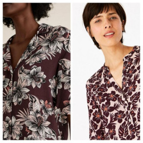 Блузки, сорочки Блузки, рубашки ^/--/^ Батал 5 /--/ xl 6 xl! вільна натуральна сорочка квітковий принт mark... ^_^^^ Батал 5 /--/ xl 6 xl! свободная натуральная рубашка цветочный принт mark... - фото фото фото