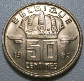 Бельгія Бельгия ^/--/^ Бельгія 50 сантимів 1982 року Belgique 42492 ^_^^^ Бельгия 50 сантимов 1982 года Belgique 42492 - фото фото фото