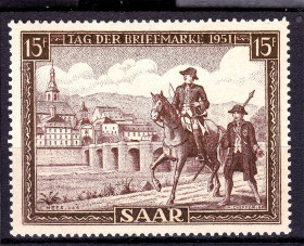 Третій Рейх (-) Третий Рейх (-) ^/--/^ СААР / SAAR 1951 г MNH - день марки ^_^^^ СААР / SAAR 1951 MNH - день марки - фото фото фото