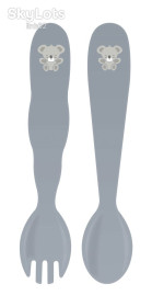 Інше Другое ^/--/^ Набір дитячих столових приладів Tramontina Baby Le Petit gray 23797/602 2 пр. ^_^^^ Набор детских столовых приборов Tramontina Baby Le Petit gray 23797/602 2 пр. - фото фото фото