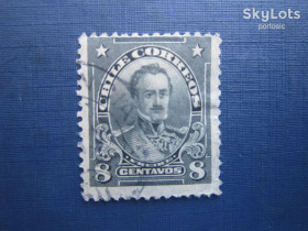 Південна Америка Южная Америка ^/--/^ Марка Чили 1911 стандарт персоналии Рамон Фрейре 8 сентаво гаш ^_^^^ Марка Чилі 1911 стандарт персоналії Рамон Фрейре 8 сентаво гаш - фото фото фото